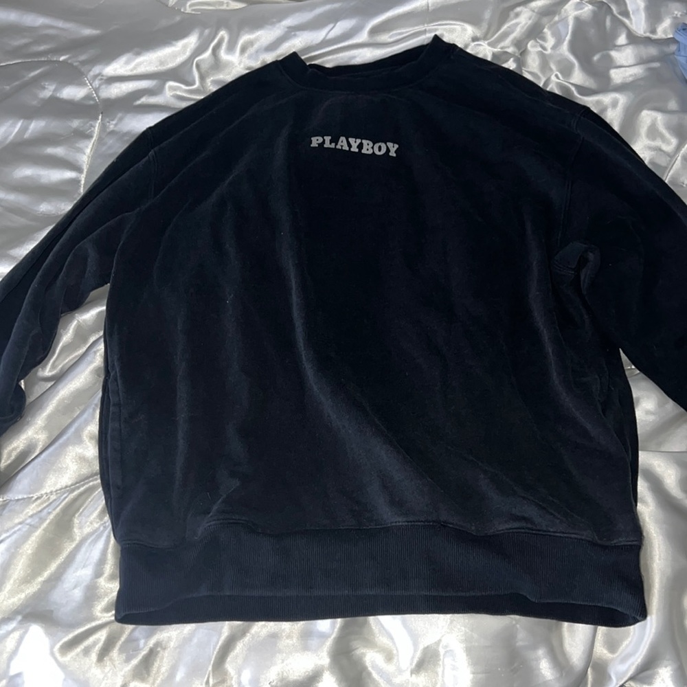 Playboy, crewneck sweater, black